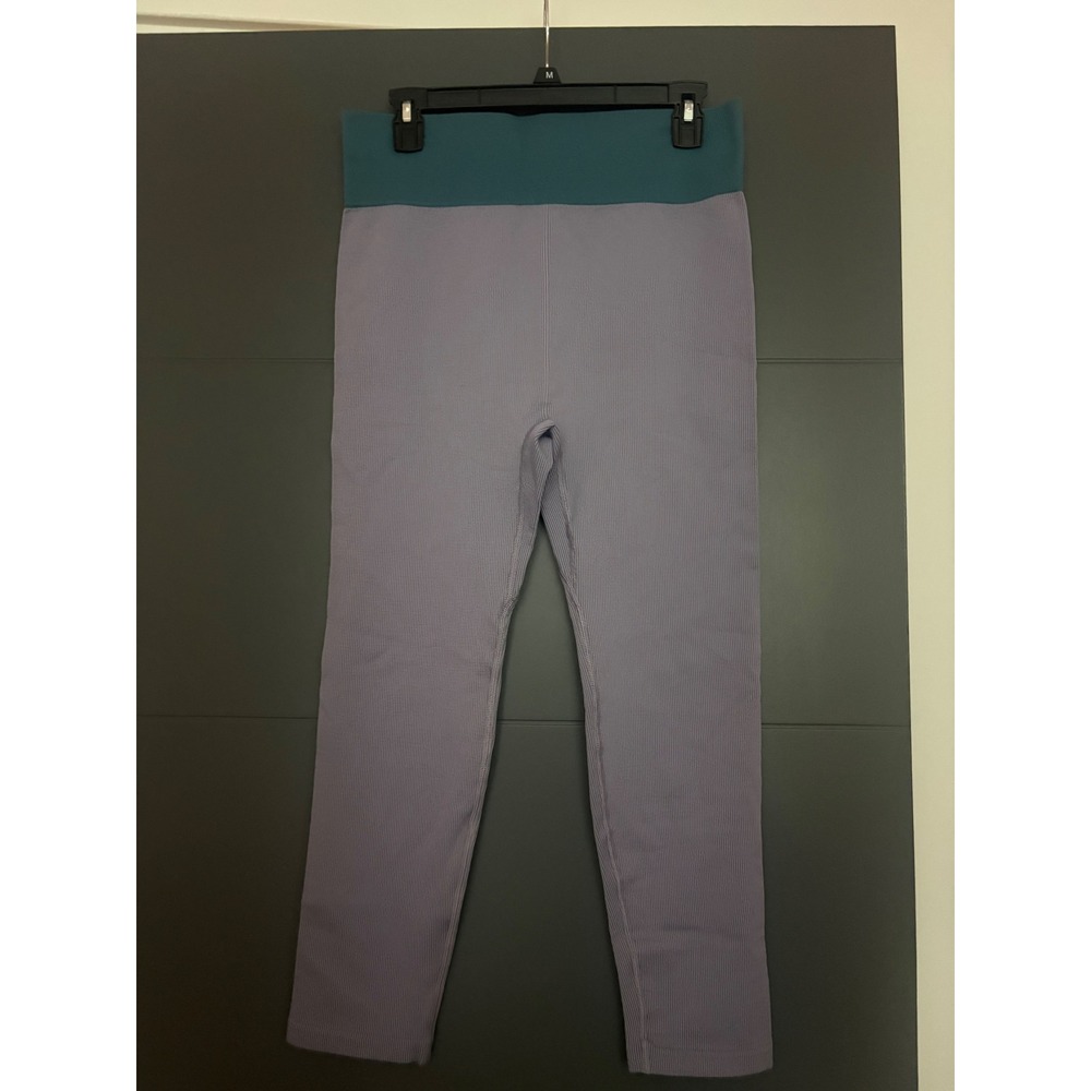 DSG Twitch Allison Ribbed Seamless Leggings Purple Teal High‎ Waist Womens XL